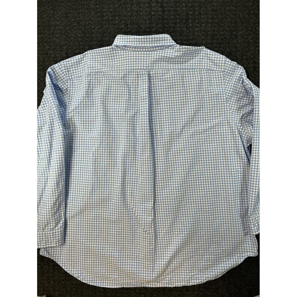 Polo Ralph Lauren Mens 3XB Gingham Button Down Shirt Blue Classic Fit Big & Tall